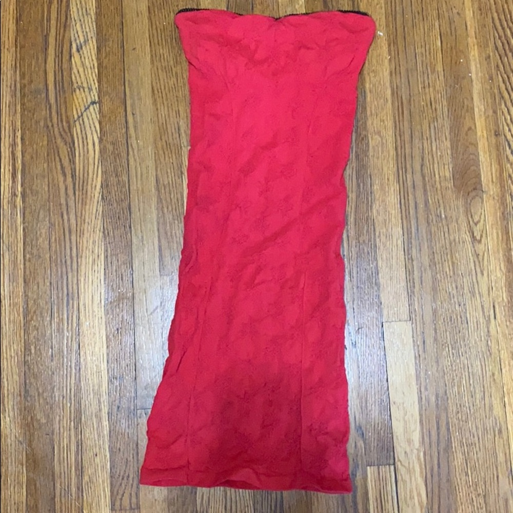 Mini red dress